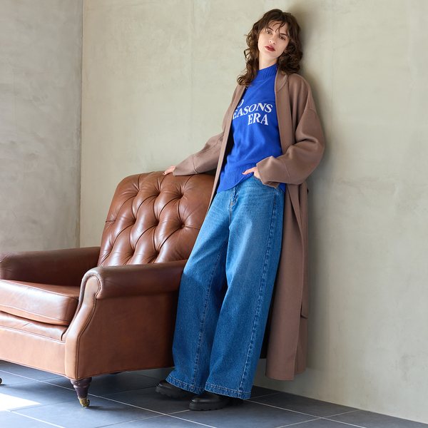 美品♡カシミヤ混 バーバリー ロングコート 金ボタン ノバチェック