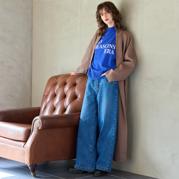 美品✨バーバリー ロングコート カシミヤ混 ネイビー シャドーホース カシミヤブレンド】リバーロングコート | レディースファッション