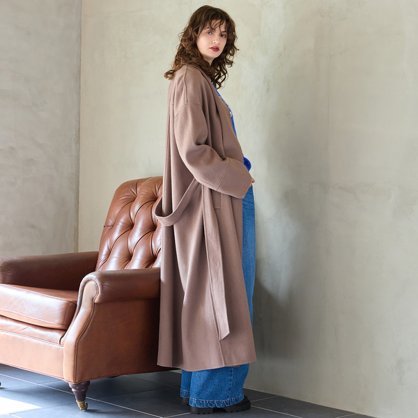 カシミヤブレンド】リバーロングコート | レディース カシミヤブレンド】リバーロングコート | レディース