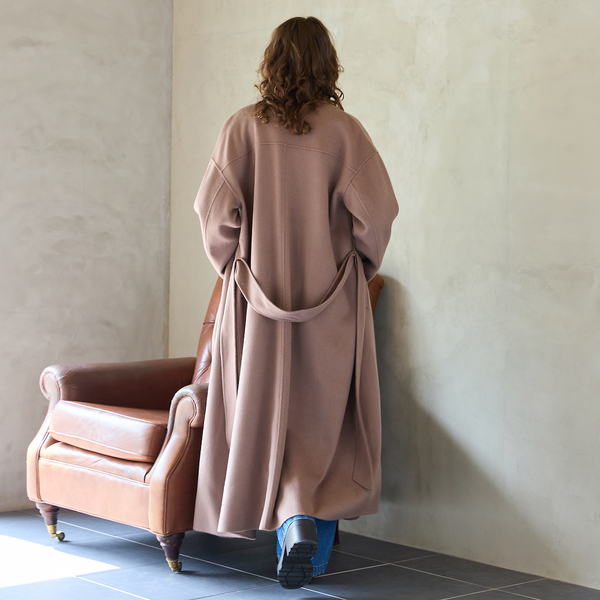 カシミヤブレンド】リバーロングコート | レディースファッション