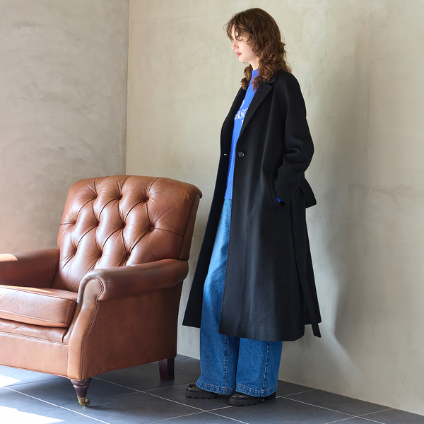名品アイテム・カシミヤ100％】ロングコート | レディースファッション