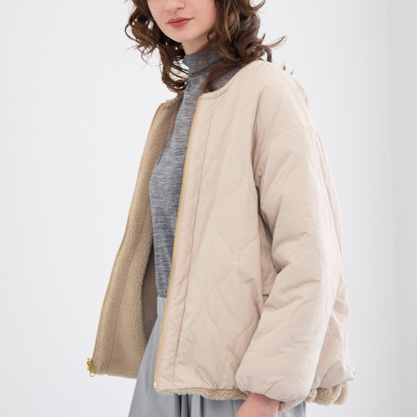 限定ITEM】タフタ×ボアジャケット | レディースファッション【JUNIOR