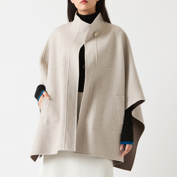 リバーシブル】リバーポンチョジャケット | レディースファッション