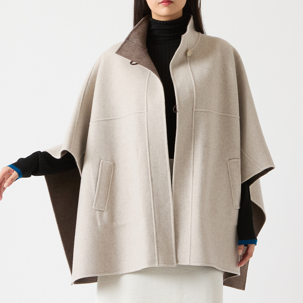 リバーシブル】リバーポンチョジャケット | レディースファッション