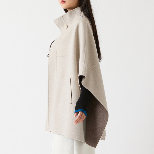 リバーシブル】リバーポンチョジャケット | レディースファッション