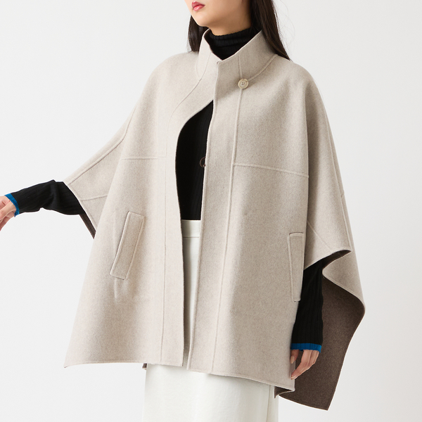 リバーシブル】リバーポンチョジャケット | レディースファッション