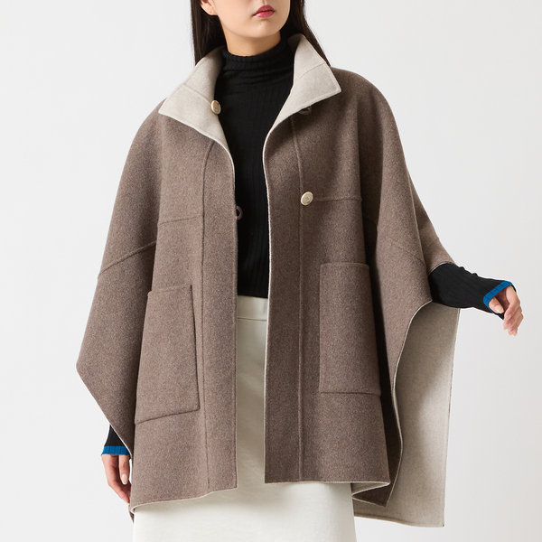 リバーシブル】リバーポンチョジャケット | レディースファッション