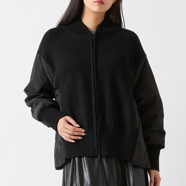 新品未使用正規品【V12/size XL】軽量中綿アウター　ストレッチタフタ 中綿タフタコンビニットブルゾン | レディースファッション【JUNIOR