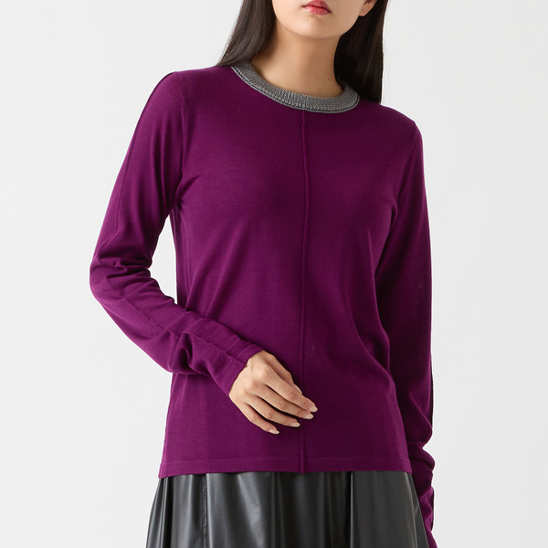 リズム（R_ISM）/ワイドリブ配色ニット R-ISM / リズム ワイドリブ配色ニット R-ISM（リズム） | レディース