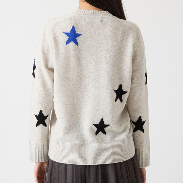 カシミヤ100％】スターインターシャニット | レディースファッション