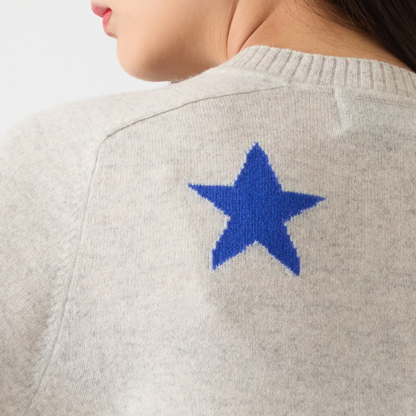 カシミヤ100％】スターインターシャニット | レディースファッション