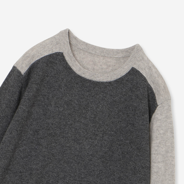 カシミヤ100%】カラーブロックニット | レディースファッション
