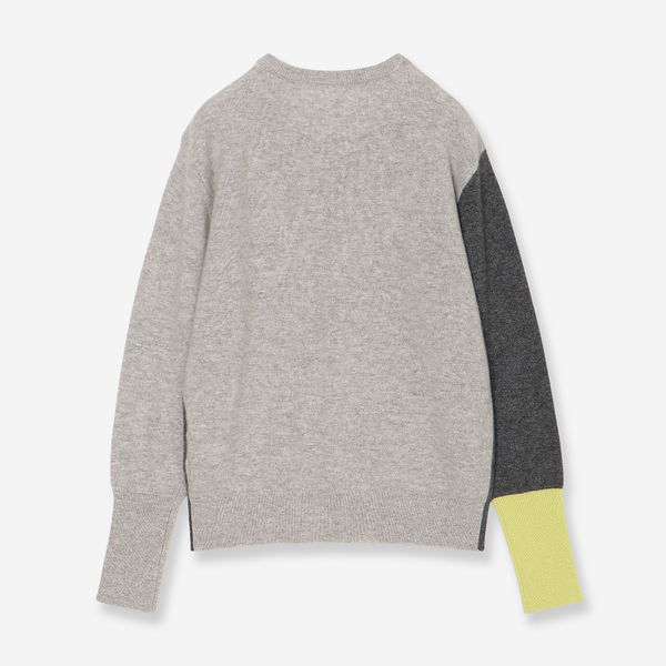 カシミヤ100%】カラーブロックニット | レディースファッション
