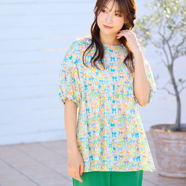 ジョリープッペ　【22fabric】リボンコレクター/ブラウス　42 22fabric】リボンコレクター/ブラウス | レディースファッション