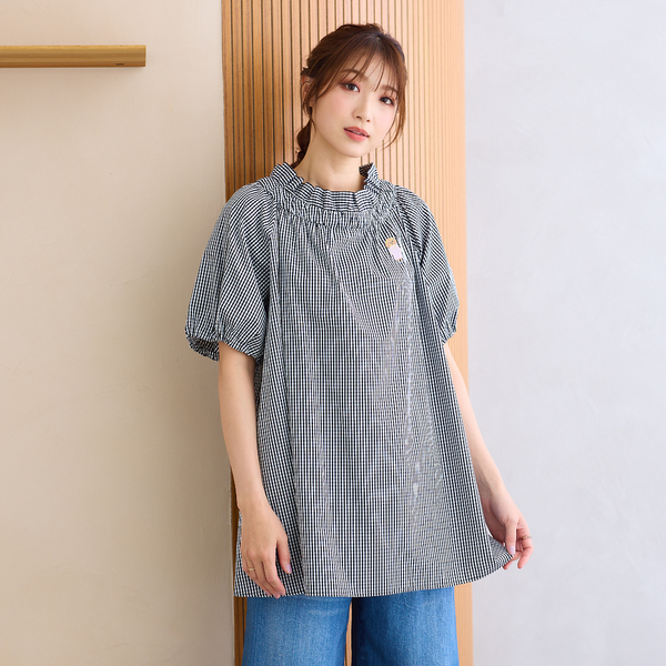 22fabric】ギンガムチェックブラウス | レディースファッション