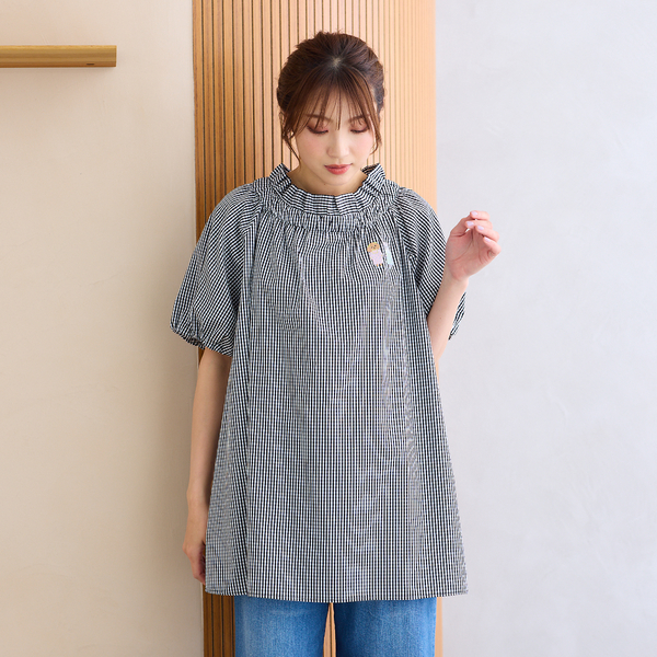 22fabric】ギンガムチェックブラウス | レディースファッション