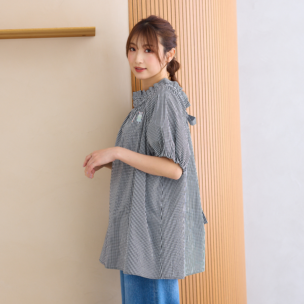 22fabric】ギンガムチェックブラウス | レディースファッション