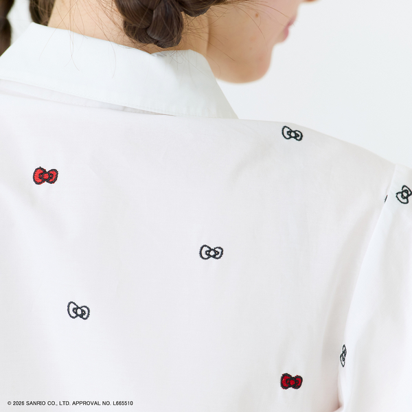 HELLO KITTY】ハローキティ リボン刺繍ブラウス | レディース