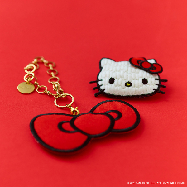 HELLO KITTY】ハローキティ コラボ刺繍チャーム | レディース