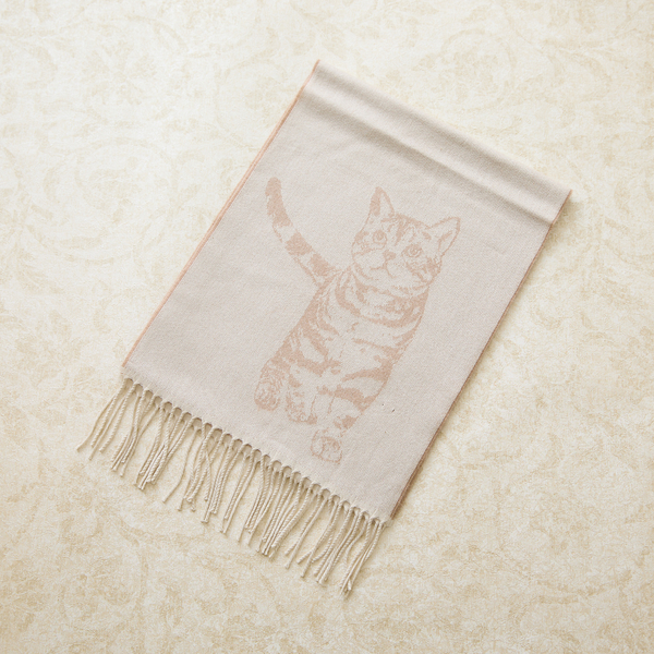 日本製/発熱/保温/静電防止 】ねこマフラー | レディースファッション