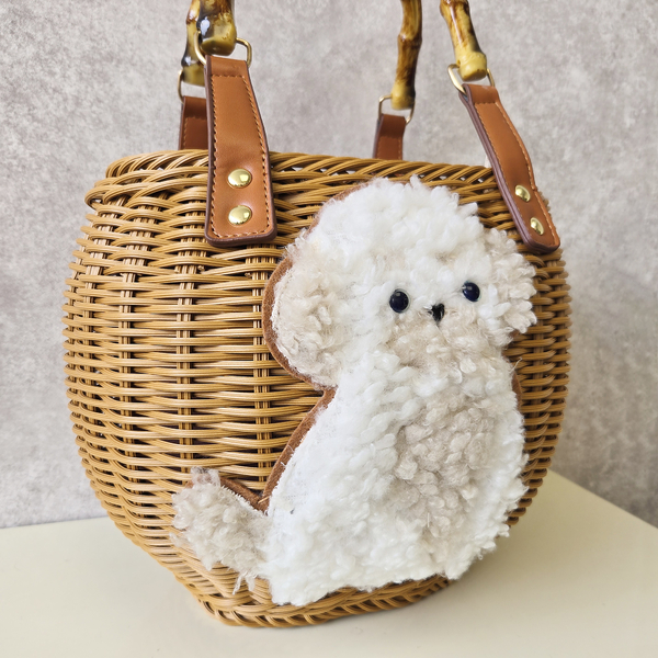 トイプードル カートバッグ ハンドメイド品。 よよよ、。 トイプードル