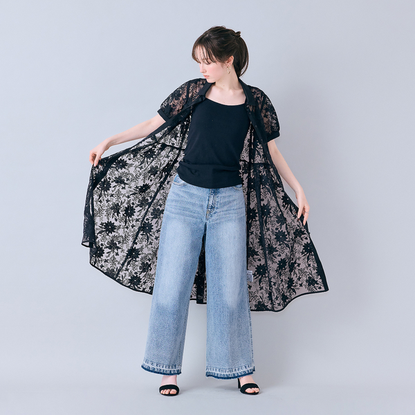 美品 ERMANNO SCERVINO リネン レース刺繍 シャツ ワンピース 刺繍レースシャツワンピース | レディースファッション【JUNIOR Online