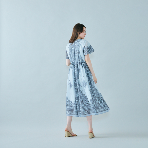 極美品❤️2025年夏DAMAペイズリーパネルワンピース人気 商品現行品 13号 極美品❤️2025年夏DAMAペイズリーパネルワンピース人気 商品