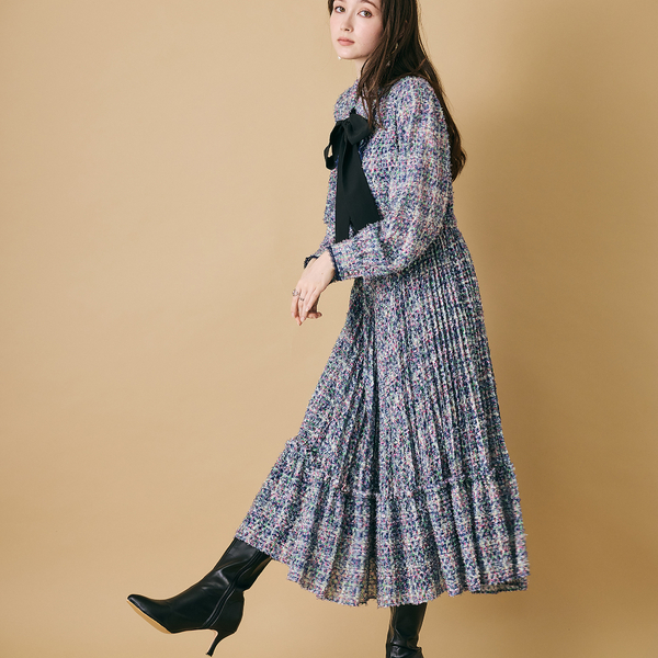 ツィードプリントワンピース | レディースファッション【JUNIOR Online