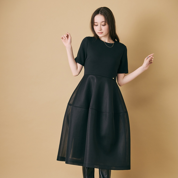 M-StyleLuxeコラボ】【人気のため追加】メッシュスカート