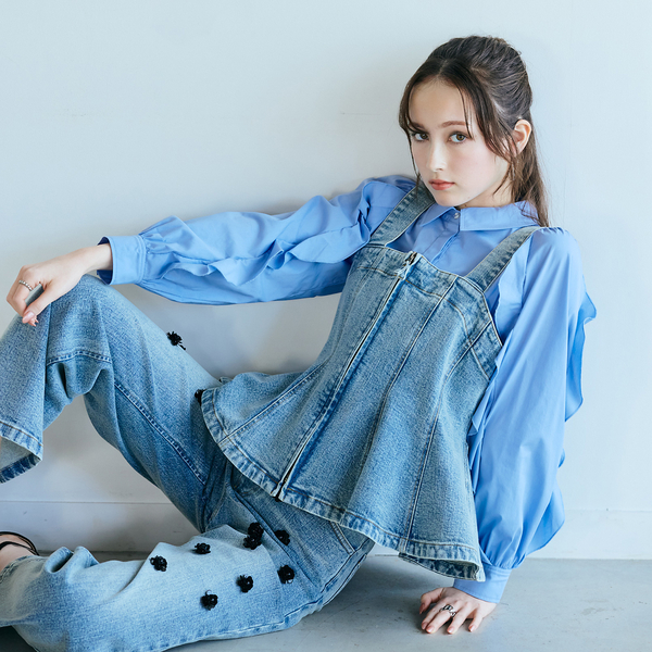 デニム裾フレアビスチェ | レディースファッション【JUNIOR Online Shop】