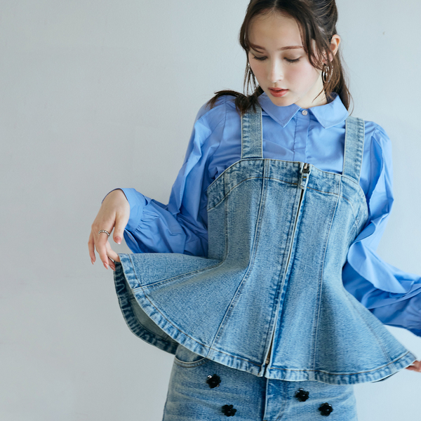 デニム裾フレアビスチェ | レディースファッション【JUNIOR Online Shop】