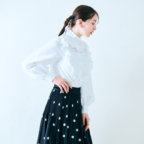 【ジェイエフレディメイド】　タックフリルデザインブラウス　ミントグリーン kijinokanosei キジノカノウセイ tuck blouse nagi MINT 777026