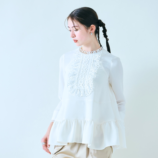 Audie a Muses 幅広レースフレアチュニック