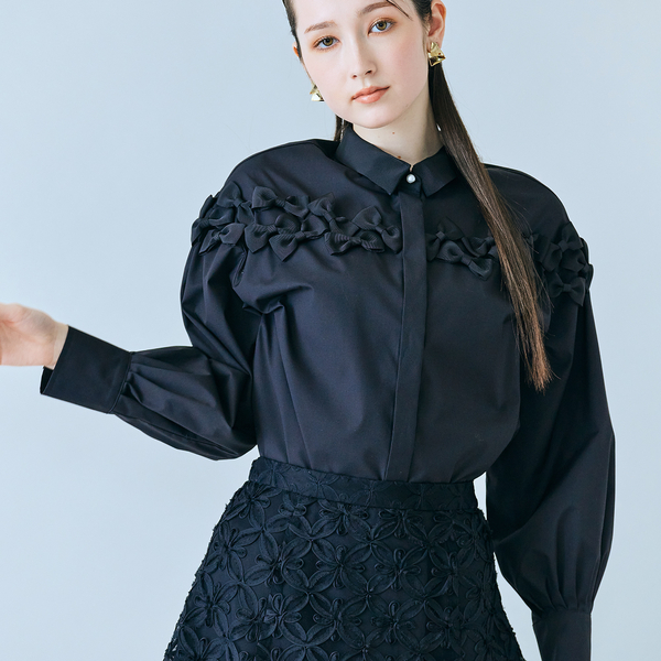リボン付きシャツブラウス | レディースファッション【JUNIOR Online