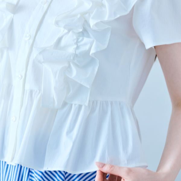 アシメフリルブラウス(ブラウス・シャツ)｜TOPS（トップス