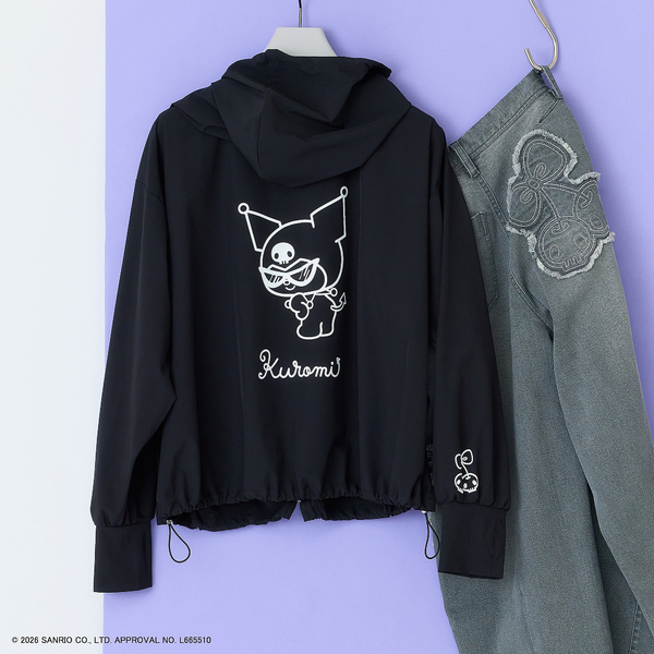 KUROMI】クロミ プリントラッシュガード素材パーカー | レディース