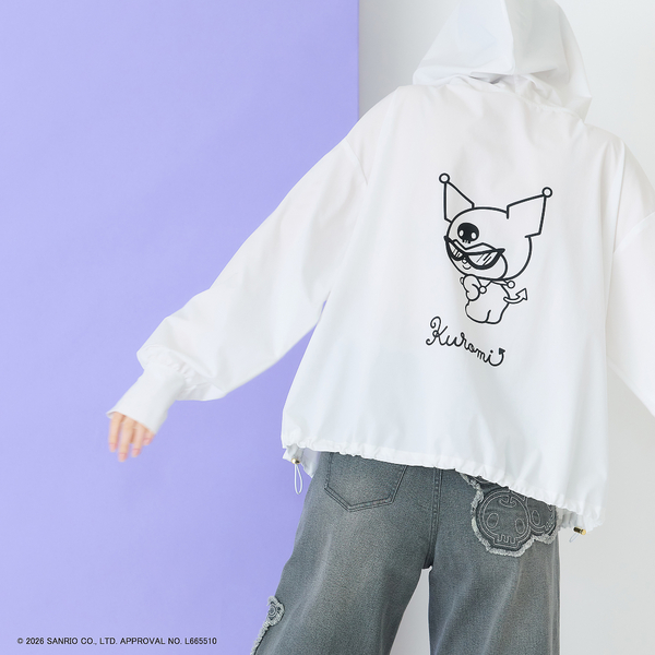 くろみちゃん専用 DIESELパーカー白 KUROMI】クロミ プリントラッシュガード素材パーカー | レディース