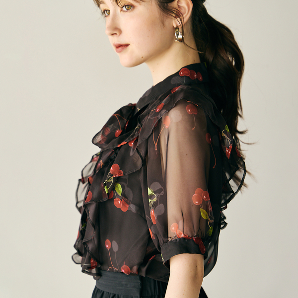 ローズティアラ(Rose Tiara)★フラワー＆リボンノーカラーＧジャン★42 セール 50%OFF】オーガンジー刺繍ワンピース(505412427