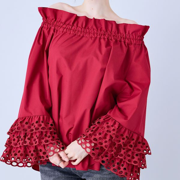 刺繍スリーブフレアブラウス | レディースファッション【JUNIOR Online
