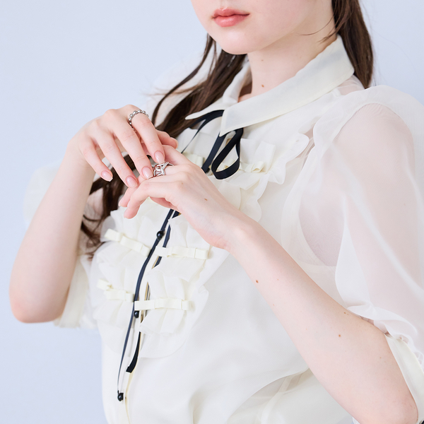 リボン付きブラウス | レディースファッション【JUNIOR Online Shop】