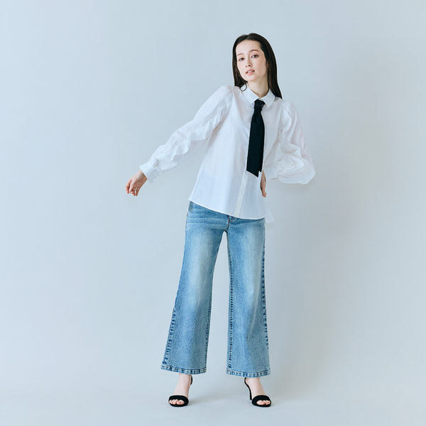 ブーツカット　デニム　sky 美シルエットブーツカットデニム | レディースファッション【JUNIOR