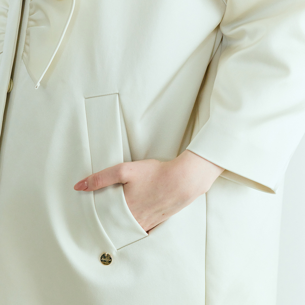 リボンフリルコクーンコートジャケット | レディースファッション