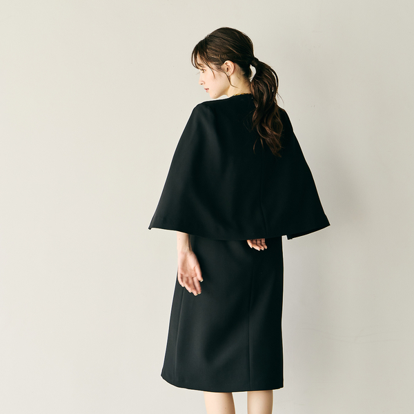 Maison de Dede ブラック　ケープジャケット エキストラショートケープジャケット – QLOMONO