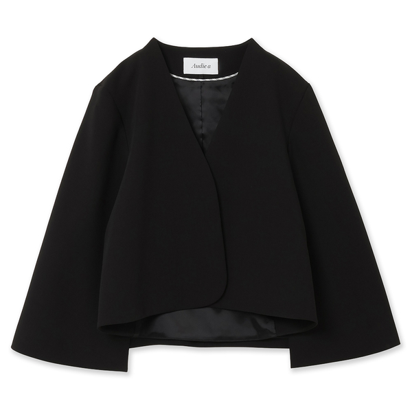 リッシュニューヨーク　ケープジャケット　黒　XS ケープ風ジャケット | レディースファッション【JUNIOR Online Shop】