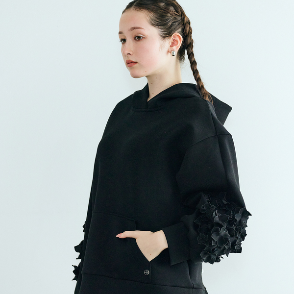 フラワーモチーフ付きパーカー | レディースファッション【JUNIOR