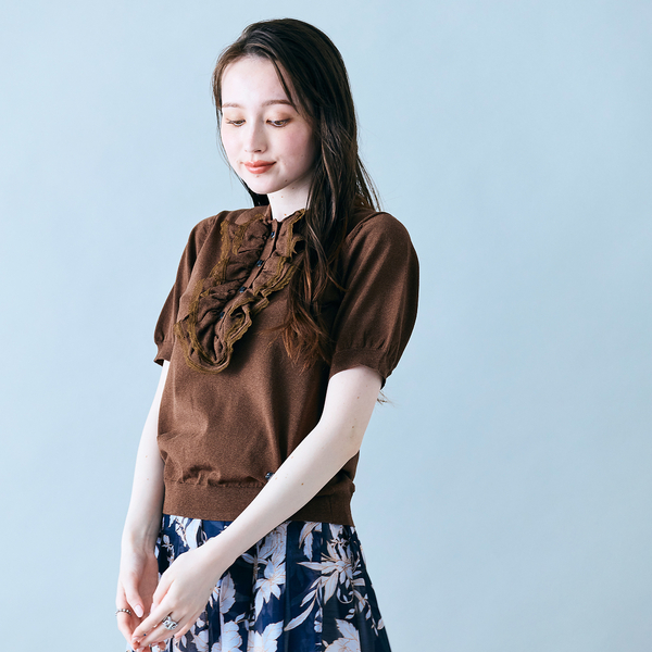 ニット セーター フリル袖ポロニット レディース ◇フリル袖ポロニット（ニット/セーター）｜JILL by JILL STUART