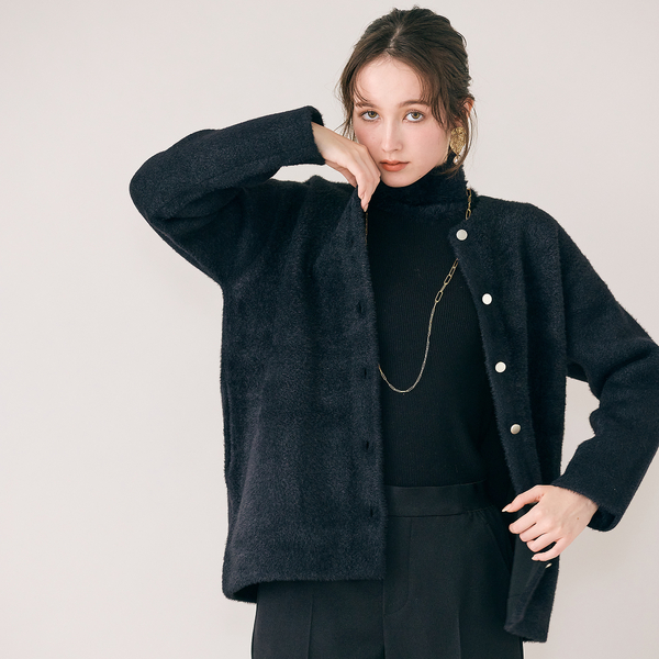 シャギーニットカーディガン | レディースファッション【JUNIOR Online