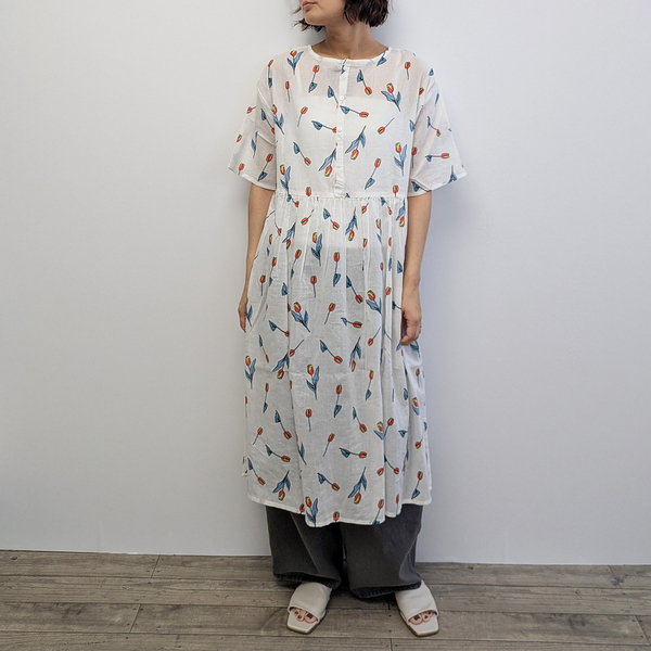 コットン100％】チューリップ柄2WAYワンピース | レディース